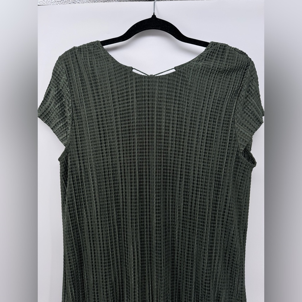 Sabina Musayev Anthropologie Textured Renaissance Green Maxi Dress Tie Closure - Picture 3 of 9